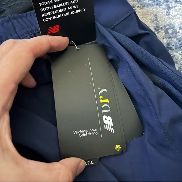 NWT New Balance Navy Blue Dry Wick inner Brief Lining Athletic Shorts Size 5XL - Picture 4 of 7